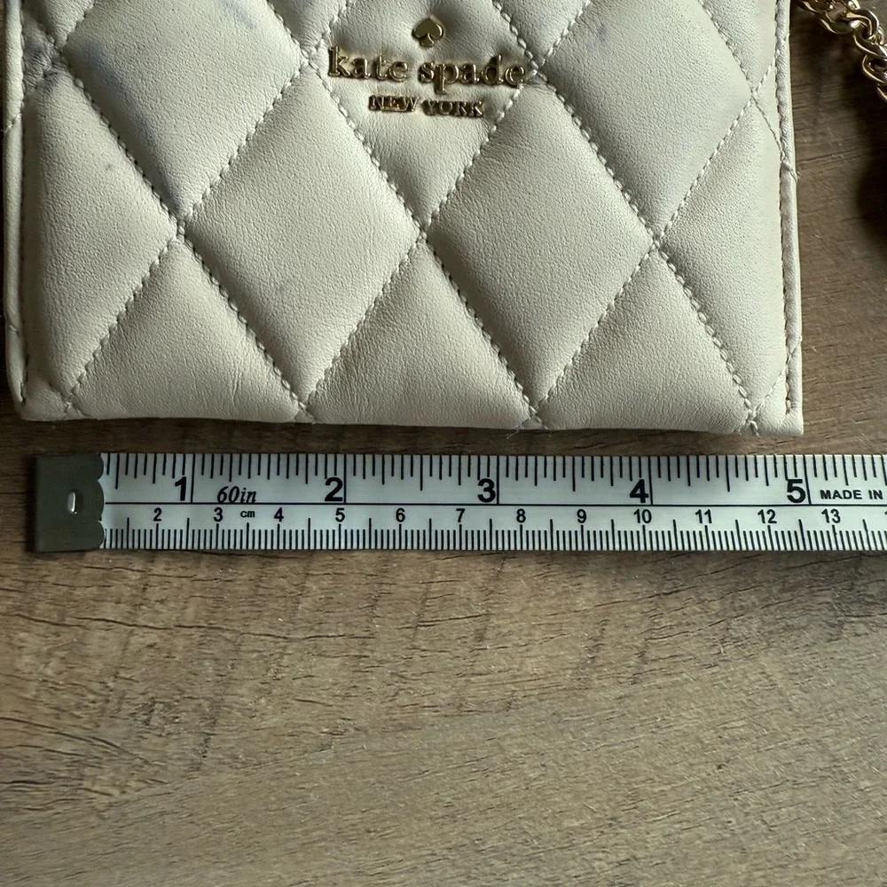 Kate Spade Quilted Beige Wallet with Gold Accents - Picture 11 of 12